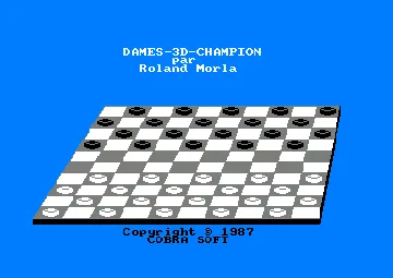 Dames 3D Champion (F) (1987) [Cobra Soft] screen shot title